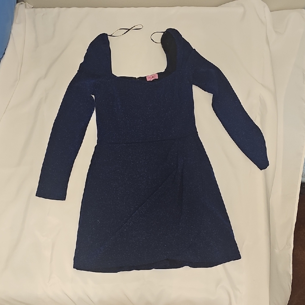 Miami Long Sleeve Blue Dress